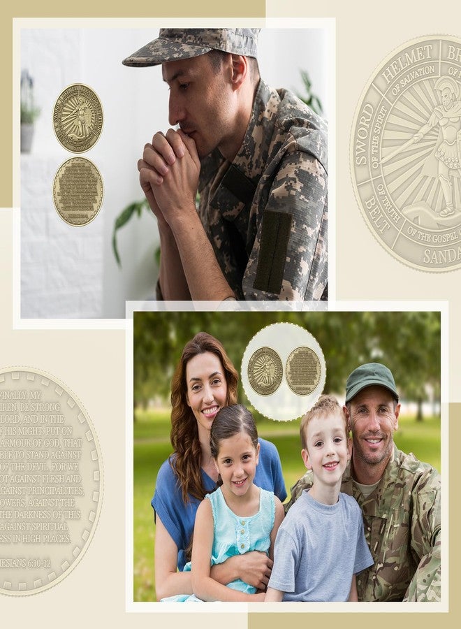 Nosiny 20 Pcs Armor of God Coins Metal Christian Challenge Coins for Religious Prayer Collector Christian Church School Party Commemorative Gifts (Vintage Style 2) - Image 5
